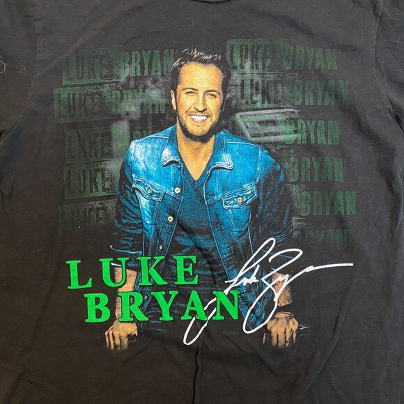 Luke Bryan Mens Concert Tour T-Shirt Large 2015 Kick Up Dust - Picture 6 of 10